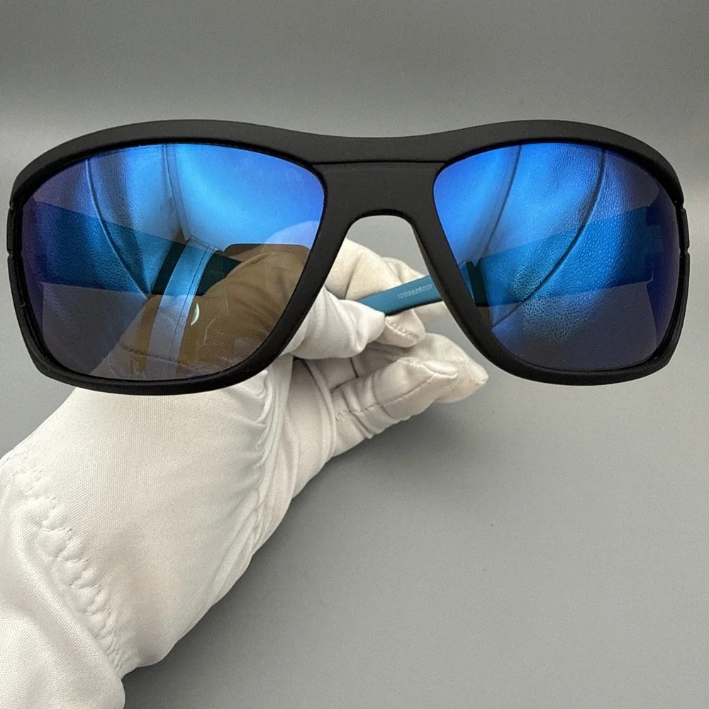 Beeline Authentic Fishing Cycling Sports Polarized   Blue /Black Wrep Sunglasses